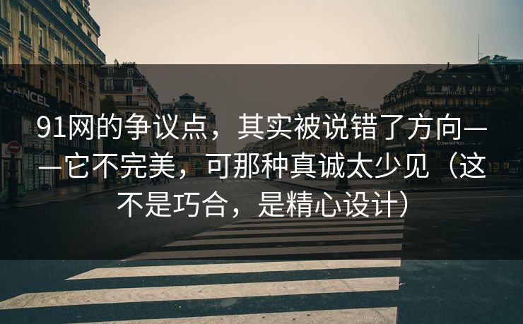 91网的争议点，其实被说错了方向——它不完美，可那种真诚太少见（这不是巧合，是精心设计）